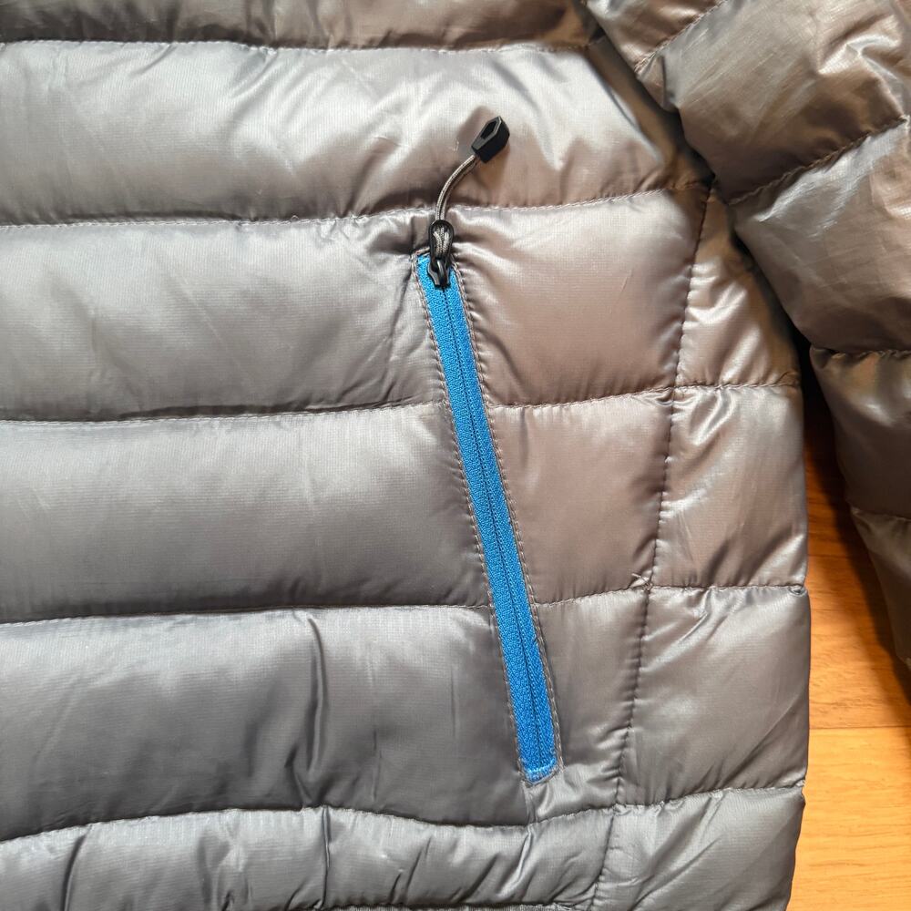 Men's Eddie Bauer Ascent Silver Blue Downlight StormDown Puffer Jacket Sz Medium - Picture 8 of 11